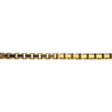 18k Yellow Gold 15.2g Vintage Solid Box Link Men's Bracelet or Anklet 9.5"