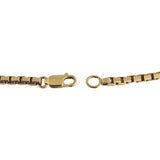 18k Yellow Gold 15.2g Vintage Solid Box Link Men's Bracelet or Anklet 9.5"