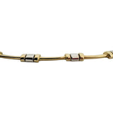 14k Yellow and White Gold 21g Ladies Fancy Bar Link Necklace Italy 17"