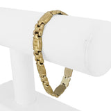 14k Yellow Gold 16g Vintage Ladies 8.5mm Fancy Buckle Link Bracelet 7.5"