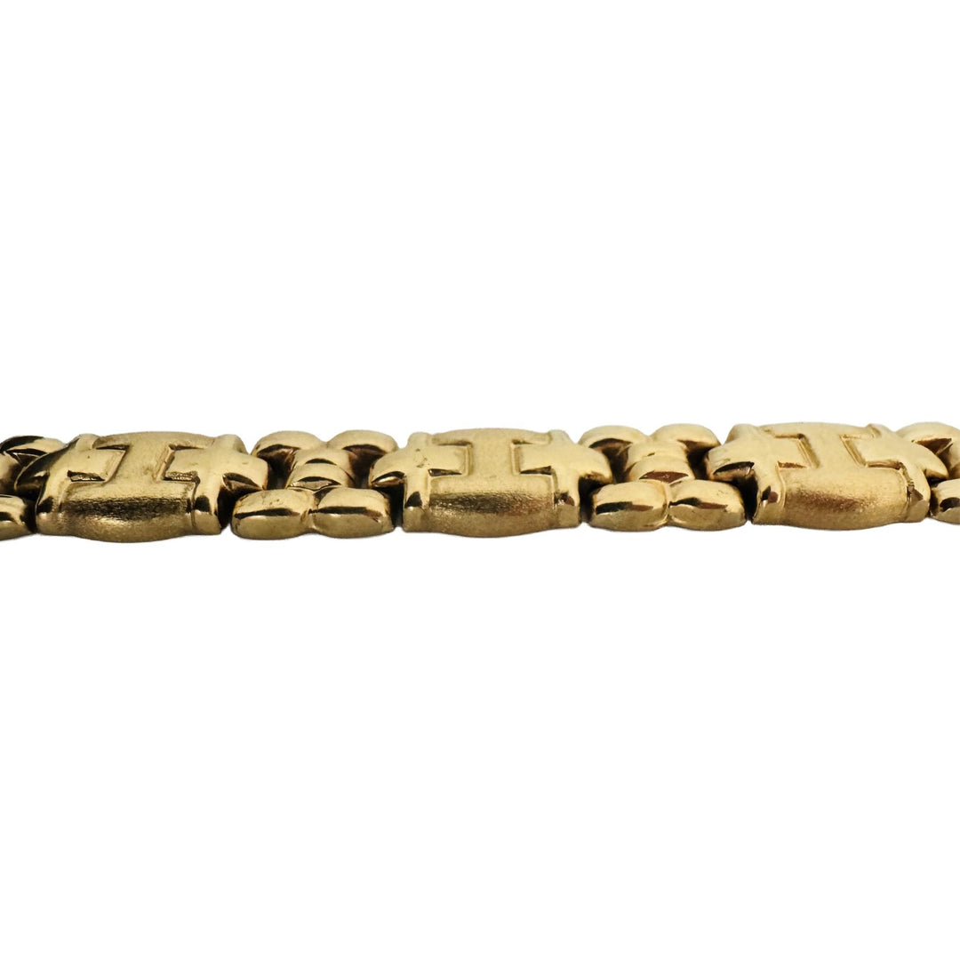 14k Yellow Gold 16g Vintage Ladies 8.5mm Fancy Buckle Link Bracelet 7.5"