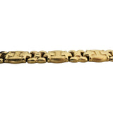 14k Yellow Gold 16g Vintage Ladies 8.5mm Fancy Buckle Link Bracelet 7.5"