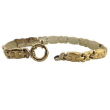 14k Yellow Gold 16g Vintage Ladies 8.5mm Fancy Buckle Link Bracelet 7.5"