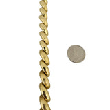 14k Yellow Gold 25.5g Polished and Brushed 10mm San Marco Link Bracelet 7.25"