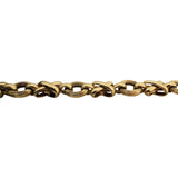 14k Yellow Gold 13g Ladies Vintage 9mm XO Hugs and Kisses Link Bracelet Italy 7"