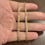 14k Yellow Gold 11g Ladies Flat 4mm Mariner Link Chain Necklace Italy 16"