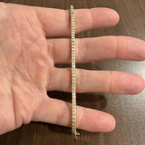 14k Yellow Gold and 2cttw Diamond Channel Set Vintage Tennis Bracelet 7"