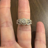 18k White and Yellow Gold 1cttw Diamond Vintage Ring Size 7.25
