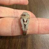 18k White and Yellow Gold 1cttw Diamond Vintage Ring Size 7.25