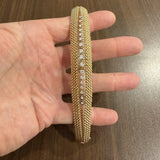 14k Yellow Gold and 1cttw Diamond Vintage Omega Hidden Watch Vintage Bracelet 7"