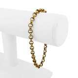 18k Yellow Gold 8.1g Vintage 5.5mm Rolo Link Bracelet Italy 8"