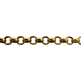 18k Yellow Gold 8.1g Vintage 5.5mm Rolo Link Bracelet Italy 8"