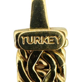 18k Yellow Gold 15.6g Ladies 8mm Byzantine Link Bracelet Turkey 7.5"