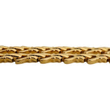 18k Yellow Gold 21.6g Vintage UnoAErre 15mm Fancy Link Bracelet Italy 7.25"