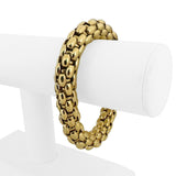 14k Yellow Gold 48g Heavy Thick Round 13mm Fancy Link Bracelet 8.5"