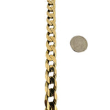 14k Yellow Gold 46g Solid Heavy Men's 10mm Curb Link Bracelet Italy 8.5"