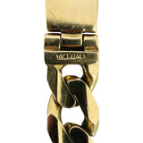 14k Yellow Gold 46g Solid Heavy Men's 10mm Curb Link Bracelet Italy 8.5"