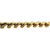 14k Yellow Gold 18g Ladies Polished 7mm San Marco Link Bracelet Italy 7.25"