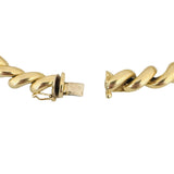 14k Yellow Gold 18g Ladies Polished 7mm San Marco Link Bracelet Italy 7.25"
