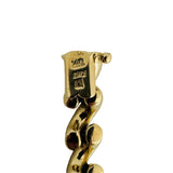 14k Yellow Gold 18g Ladies Polished 7mm San Marco Link Bracelet Italy 7.25"