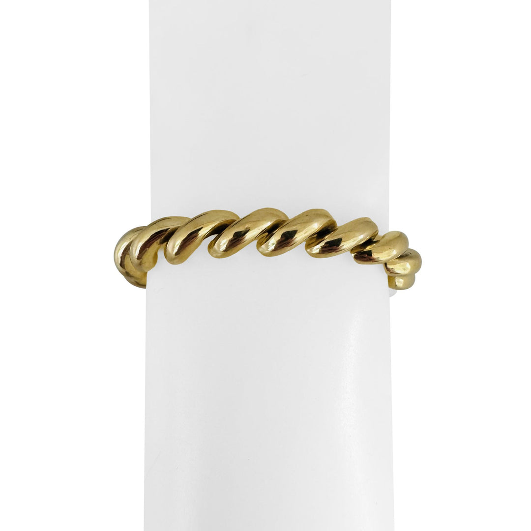 14k Yellow Gold 18g Ladies Polished 7mm San Marco Link Bracelet Italy 7.25"