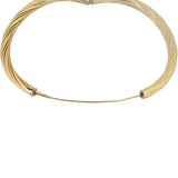 14k Yellow Gold 7g Hollow Light 4.5mm Twisted Spiral Bangle Bracelet 6.75"