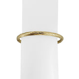 14k Yellow Gold 7g Hollow Light 4.5mm Twisted Spiral Bangle Bracelet 6.75"