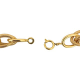 18k Yellow Gold 16.6g Vintage Ladies 10mm Fancy Link Bracelet Italy 8.5"