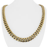 14k Yellow Gold 60.4g Semi Solid 9mm Cuban Curb Link Chain Necklace 24"
