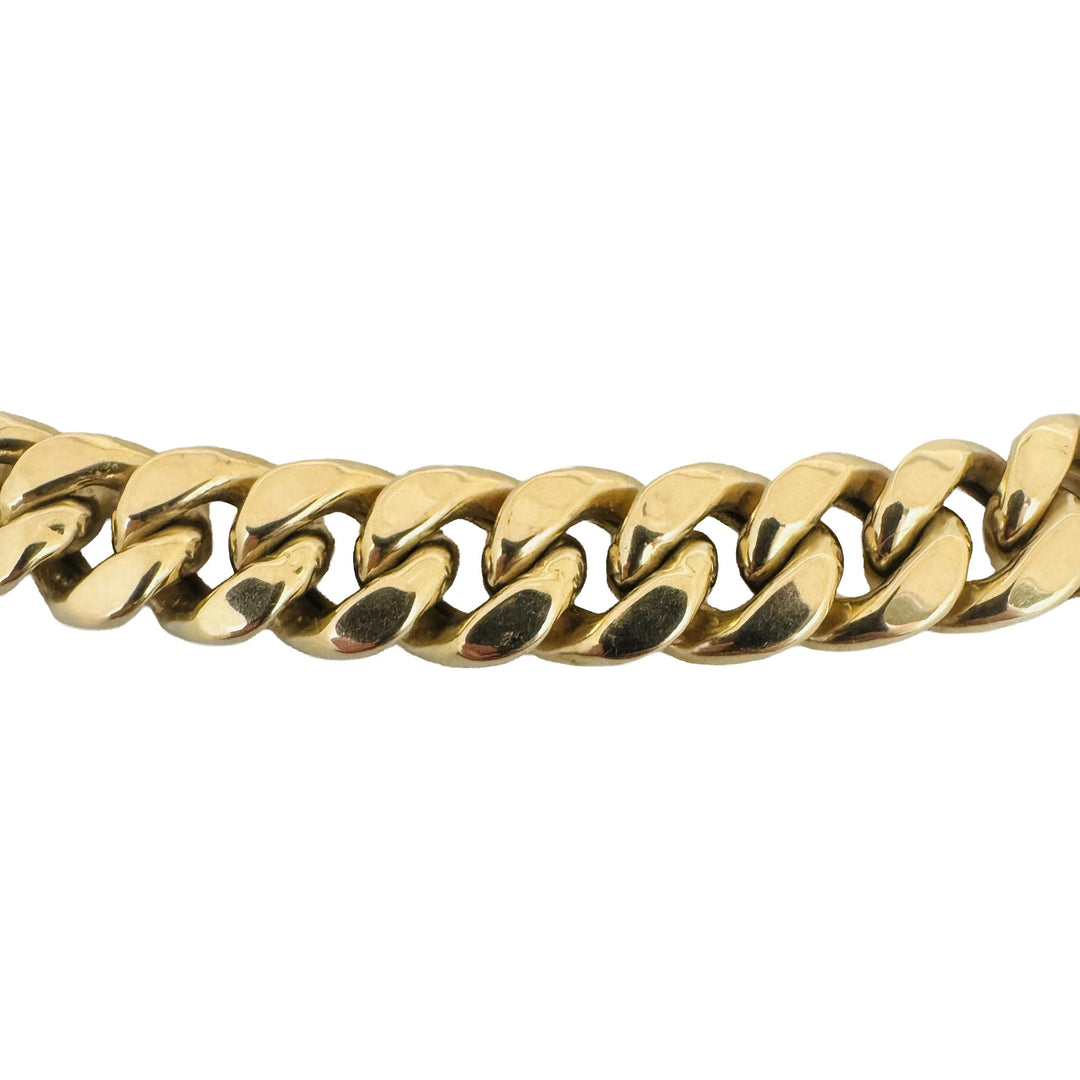 14k Yellow Gold 60.4g Semi Solid 9mm Cuban Curb Link Chain Necklace 24"
