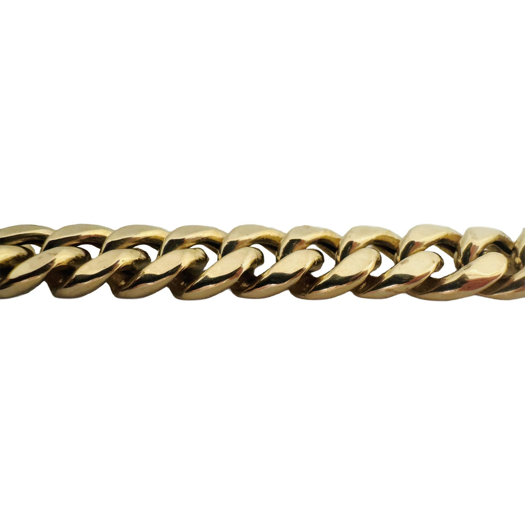 14k Yellow Gold 60.4g Semi Solid 9mm Cuban Curb Link Chain Necklace 24"