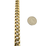 14k Yellow Gold 60.4g Semi Solid 9mm Cuban Curb Link Chain Necklace 24"
