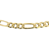 14k Yellow Gold 37g Solid Diamond Cut 6mm Figaro Link Chain Necklace 30"