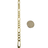 14k Yellow Gold 37g Solid Diamond Cut 6mm Figaro Link Chain Necklace 30"