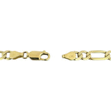 14k Yellow Gold 37g Solid Diamond Cut 6mm Figaro Link Chain Necklace 30"