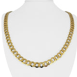 14k Yellow Gold 21g Hollow Vintage 8mm Curb Link Chain Necklace Italy 24"
