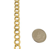 14k Yellow Gold 21g Hollow Vintage 8mm Curb Link Chain Necklace Italy 24"