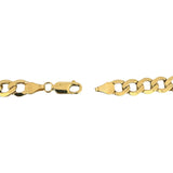 14k Yellow Gold 21g Hollow Vintage 8mm Curb Link Chain Necklace Italy 24"