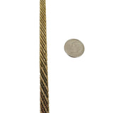 14k Yellow Gold 17g Solid Vintage 7mm Beaded Mirror Bar Bracelet Mexico 7.5"