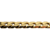 14k Yellow Gold 41g Solid Men's 10.5mm Curb Link Bracelet Italy 8.25"