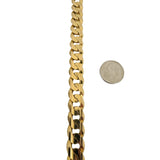 14k Yellow Gold 41g Solid Men's 10.5mm Curb Link Bracelet Italy 8.25"