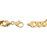 14k Yellow Gold 41g Solid Men's 10.5mm Curb Link Bracelet Italy 8.25"