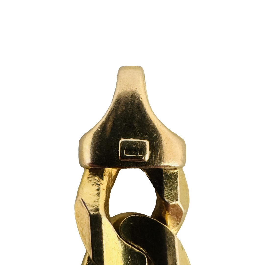 14k Yellow Gold 41g Solid Men's 10.5mm Curb Link Bracelet Italy 8.25"