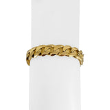 14k Yellow Gold 41g Solid Men's 10.5mm Curb Link Bracelet Italy 8.25"