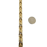 14k Yellow Gold 8.6g Hollow Ladies 8mm Fancy XO Link Bracelet Italy 8"
