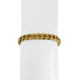 14k Yellow Gold 14.6g Semi Solid Men's 7mm Curb Link Bracelet Italy 8"