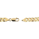 14k Yellow Gold 17.7g Solid Men's 8mm Curb Link Bracelet Italy 8"