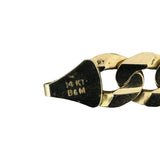 14k Yellow Gold 17.7g Solid Men's 8mm Curb Link Bracelet Italy 8"