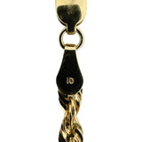 14k Yellow Gold 7g Hollow Diamond Cut 3mm Rope Chain Necklace 30"