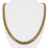 14k Yellow Gold 38.5g Semi Solid 7.5mm Cuban Curb Link Chain Necklace 26"